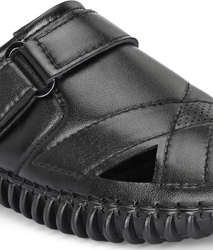 Image of KASTAVA KS 102X Comfortable Premium Synthetic Casual Sandals | Adjust Velcro Closure | Lightweight Everyday Wear Sandals for Men