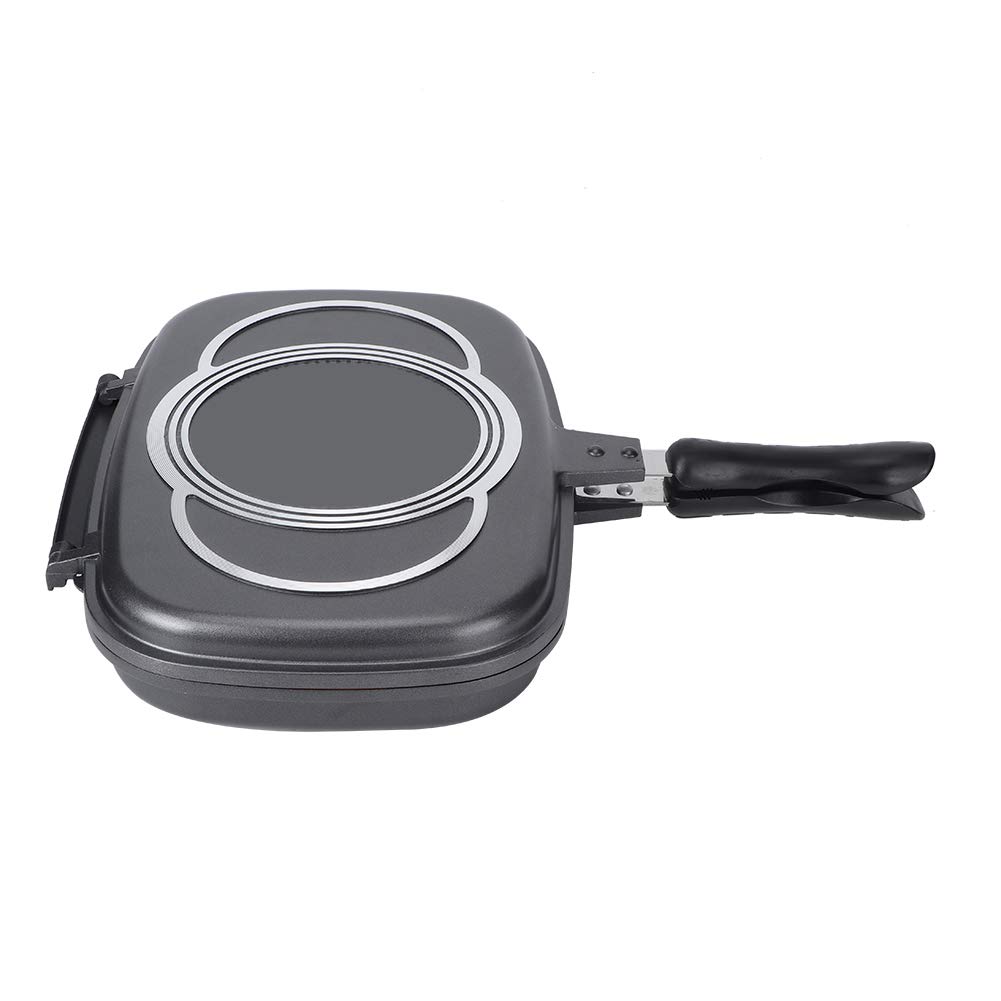Padella, ribaltabile antiaderente su entrambi i lati Utensile da cucina per barbecue Pentole Stufa Grill Pentole Padella a induzione con manico antiscottatura