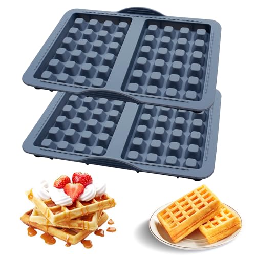 Silicone Belgian Waffle Mold 2-Cavity