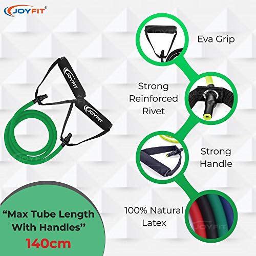 Image of JoyFit Resistance Tube, Toning Tube with Door Anchor for Exercise, Workout