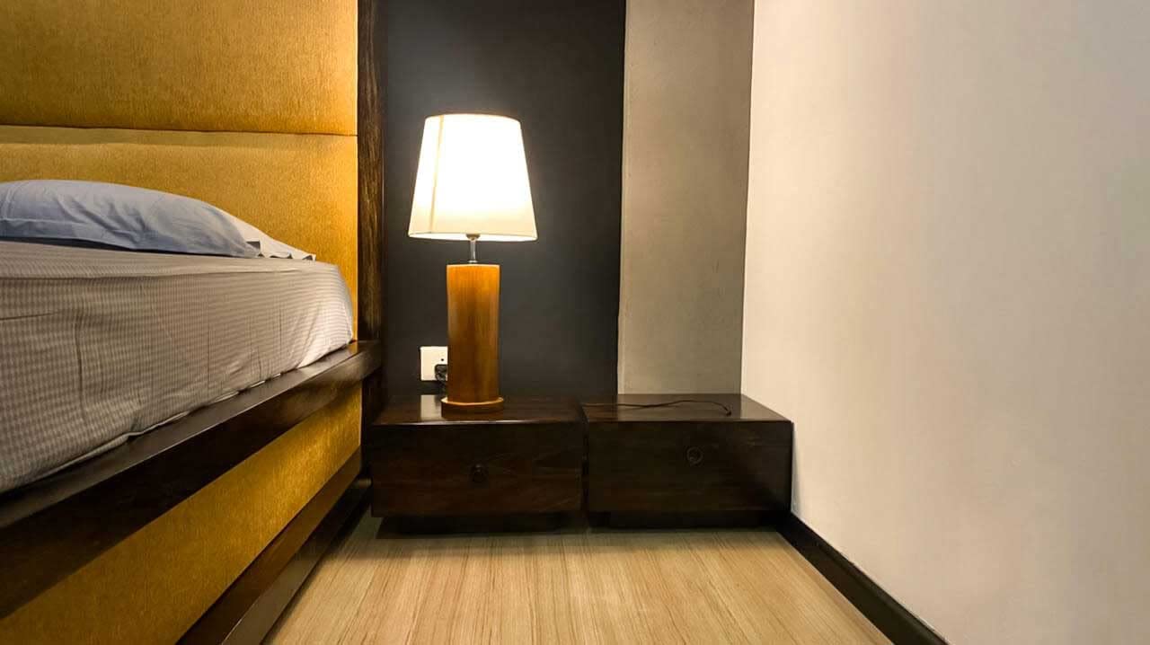 Norway Solid Wood Bedside Table for Bed Room | Walnut Finish | Solid Mango Wood | Premium Design Nightstand Table for Home | Ideal for Home Decor-image-19