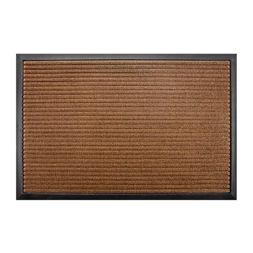 テラスハウスのカーペット、 屋内屋外用ドアマット マルチカラー 複数サイズ(Brown,35x47in/90x120cm)