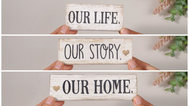 Conelist 4 Pzs Decoración Mesa Farmhouse Corazón miniatura 7