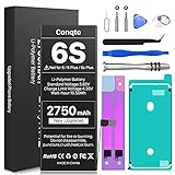 [2750mAh] Battery for iPhone 6S (2021 New Version), Conqto New Upgraded Higher Capacity 0 Cycle Battery Replacement for iPhone 6S Model A1633, A1688, A1700 with Complete Professional Repair Tool Kits