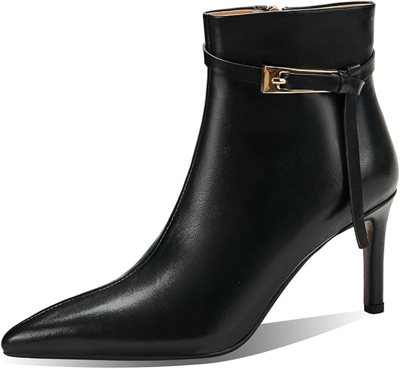 TinaCus Women's Genuine Leather Ankle Boots - Square Toe, Side Zip, Chunky Heel, Handmade Vintage - View #10