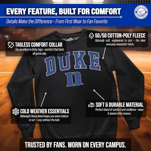 Image of NCAA College Sweatshirt Fleece Crewneck Pullover for Men and Women | Officially licensed NCAA college gameday crewneck pullover - 9 oz fleece lined sweatshirt with arch and logo design