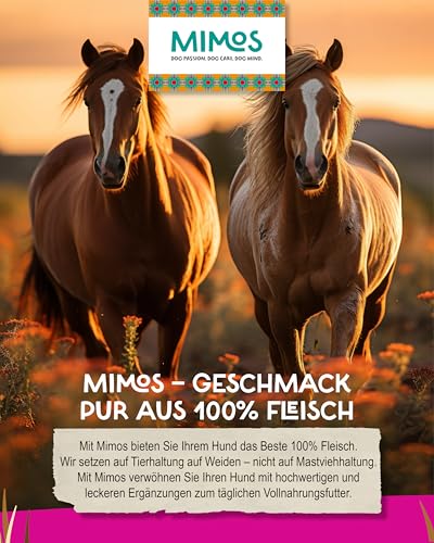 MIMOS Pferdehaut 500 g - Natürliche Kausnacks 100% Pferd getreidefrei. Schonend getrocknete Hunde-Kauartikel für Tiere Aller Größen und Rassen