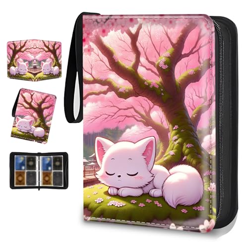 4 Pocket Trading Card Binder Holds 400 Cards Zipper Binder