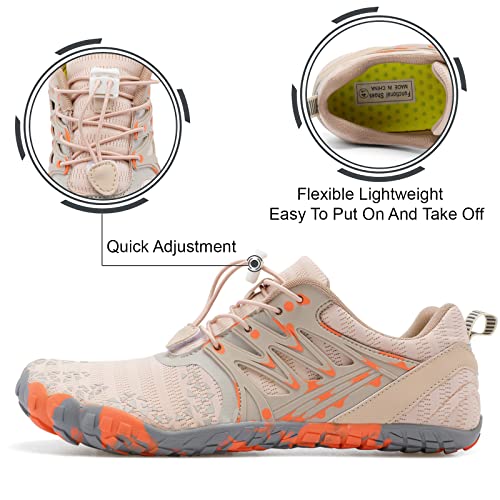 Image of L-RUN Hiking Water Shoes Womens Outdoor Summer Sneaker for Men Brown M US (Women 11.5, Men 10.5)=EU43