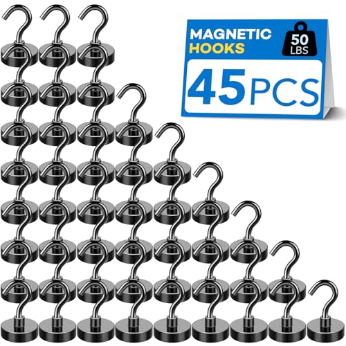 Image of LOVIMAG Magnetic Hooks for Cruise Essentials 2026 Cabins Door 45 Pack-50LBS