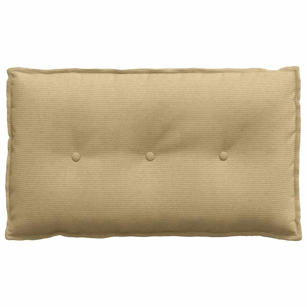 Cuscino per schienale grigio e verde, 80 x 50 cm, tessuto in velluto a coste, per divano e letto, imbottitura in poliestere durevole, per interni e soggiorno
