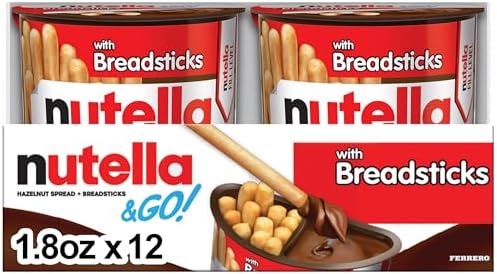 Nutella & Go Kids Snacks for Kids, Hazelnut Spread, 12 Pack, 1.8 Oz