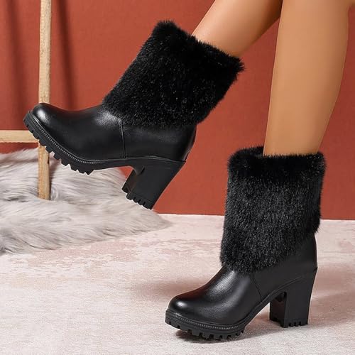 Bottes d'hiver chaudes avec doublure peluche confort - 5