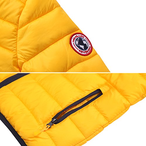 Image of Rokka&Rolla Boys' Reversible Lightweight Water-Resistant Puffer Jacket | Lightweight Breathable Reversible Puffer Makes A Hooded Winter Coat For Boys To Wear During Cold Weather Activity