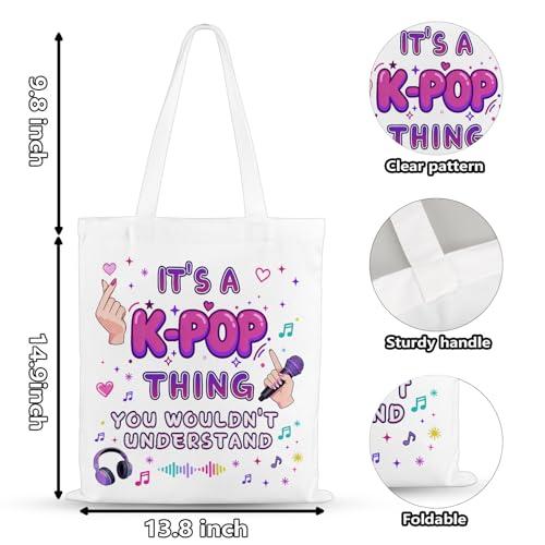 Bolsa tote para fans de K-Pop para mujer miniatura 4