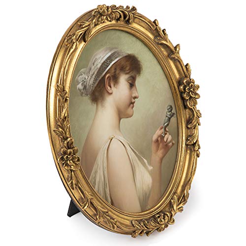 Asowin Oval Antique Photo Frames 8X10,Vintage Picture Frame 10X8 In Gold For Wall Gallery Or Tabletop Photo Display… #TOP1