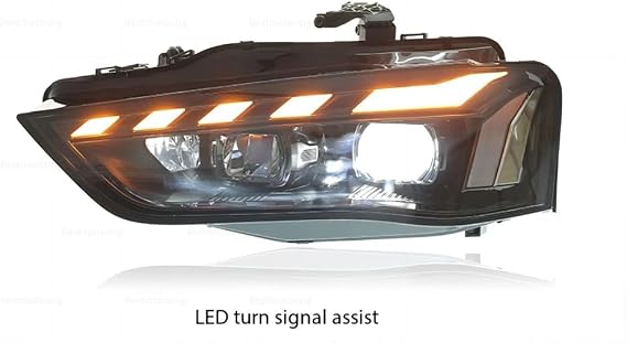 Bestmotoring Upgraded LED Headlight Assembly for A4L A5 (2013-2016), Full LED Front Lamp Replacement with Advanced Projector Lens, DRL & Turn Signal, Plug & Play