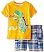 Pas Cher Vêtements enfants Été, 6-7 Ans Enfant en bas âge enfants bébé garçon dessin animé dinosaure t-shirt hauts maillots shorts 2 pièces tenues ensemble Chic Cadeau Saint-Patrick