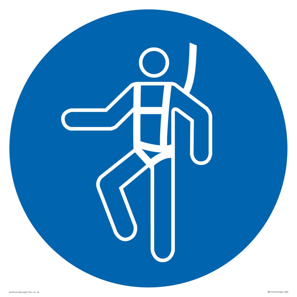 Mandatory: Wear a safety harness Sign - 300x300mm - S30