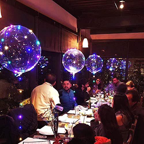 10 PCS Réutilisable Ballons LED 20 pouces, Décoration Ballons Party Anniversaire Latex Ballons Transparents, Carnaval Fun Bar Librairie Blanc Chaud, Mariage, Noël, Fête, La Saint Valentin, Soirée Cover