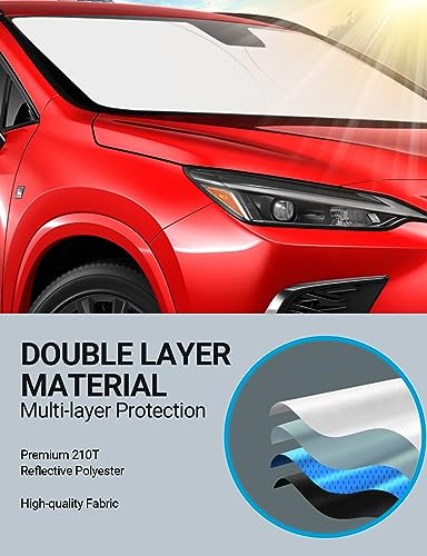 Image of Proadsy 2026 Upgrade Windshield Sun Shade Custom Fit Lexus NX 2022-2025 2026 4-Layer Foldable Front Sunshade Protector Sun Visor Blocks UV Rays Keep Car Cooler