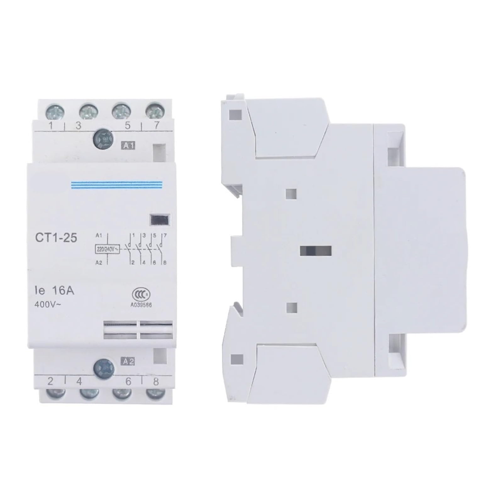 AC-Schütz CT1 CT1-25 16A 20A 25A 4P 220V 230V 50 oder 60HZ Din-Schiene Haushalt 1Pcs(4NC-25A)