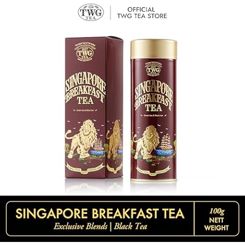 TWG Tea | Singapore Breakfast Tea | Black Tea & Green Tea | Vanilla & Spices | Haute Couture Tin, 100g | Gift Set Cover