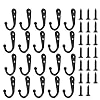 SenPuSi 20 stuks garderobehaken, kledinghaken vintage haken om te schroeven (zwart)