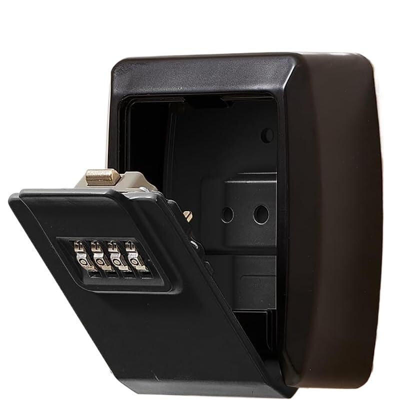 Cassaforte con combinazione di chiavi protetta da password a 4 cifre, cassaforte impermeabile for nascoste(Black)