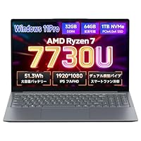 Amazon.co.jp: ノートパソコン【爆速Ryzen 7 7730U 8コア16スレッド