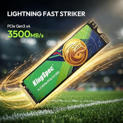 Image of KingSpec 1TB M.2 NVMe Gen3 SSD 2280, 3500MB /s Read Speed, for Laptop PC