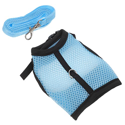 Image of FOMIYES Guinea Pig Harness Leash Set 2 Packs Small Animal Adjustable Pulling Rope Soft Cloth Pet Harness for Guinea Pigs Rabbits Hamsters Indoor Use