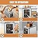 WUNLY 2 Slice Toaster,Touchscreen & Dual Independent Control Panel,5 Basic Functions & Digital Countdown Toasters,6 Shade Settings＆6 Bread Types,Smart Bread Maker Mute/Screen-Off,Titanium