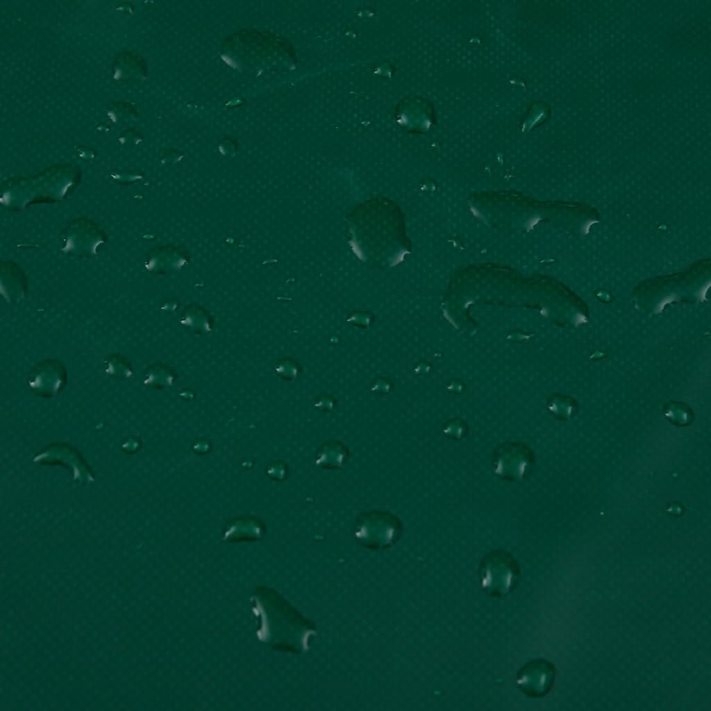 Telone verde in tela con rivestimento in PVC, 2,5 x 4,5 m, 650 g/m², impermeabile, antistrappo, resistente alle intemperie, con occhielli, per giardino, costruzione, campeggio