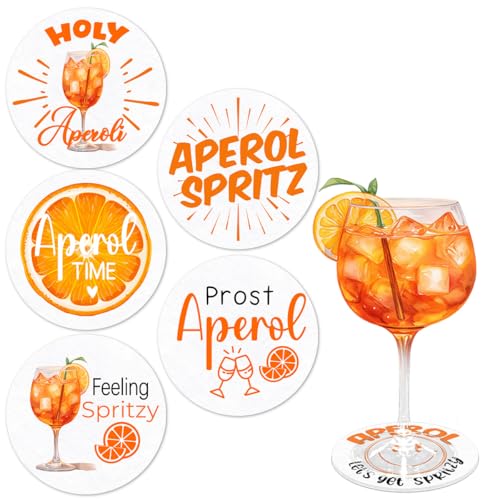 5PCS sottobicchieri Aperol in feltro, regalo Aperol Spritz accessori, sottobicchieri Aperol, decorazione Aperol, decorazione da tavolo per bicchieri da cocktail