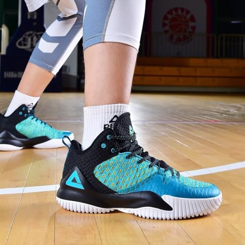 Image of PEAK High Top Mens Basketball Shoes Lou Williams Streetball Master Breathable Outdoor Sneakers Cushioning Shoes for Fitness