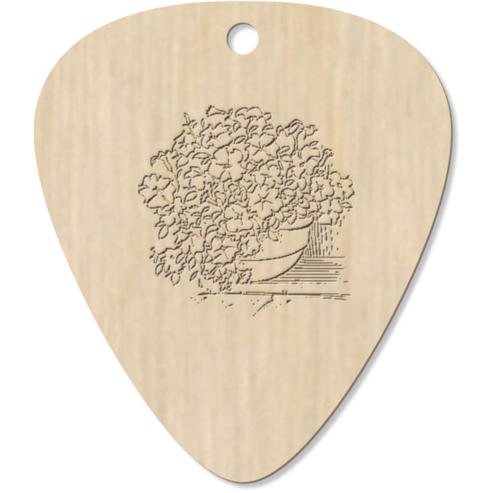 Azeeda 7 x 'Flowers In Pot' Guitar Picks / Pendants (GP00019063)