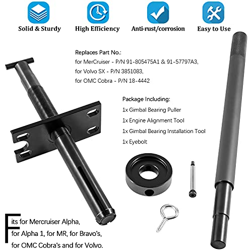 Image of Gimbal Bearing Puller /Remover & Bearing Installer & Alignment Tool fit for Mercruiser Alpha Alpha 1 MR Bravo OMC and Volvo