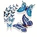 Produktbild Sichouzhilu 12 PCS Double-Layer-Kreative 3D Schmetterling Wandaufkleber - Office Home Dekoration, PVC, Abnehmbar, Selbstklebend, Dauerhafte Kunststoff Schmetterling Dekorationen, Bunte Wand-Dekor,B