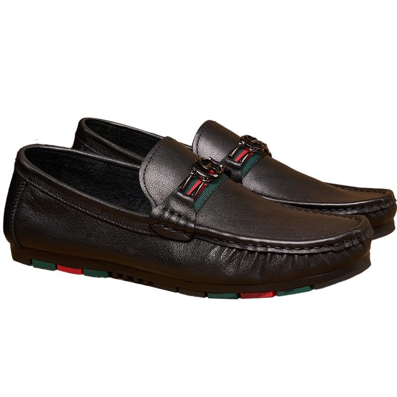 Men's Casual Loafers Patent Leather Formal Oxford Slip On Dress Shoes Lightweight Retro Casual Flats Loafers for Daily Walking Business Shoes