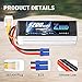 Zeee 22.2V 100C 5200mAh 6S Lipo Battery with EC5 and XT90 Connector RC Battery for RC Car Truck Airplane Helicopter Quadcopter Boat (2 Pack)
