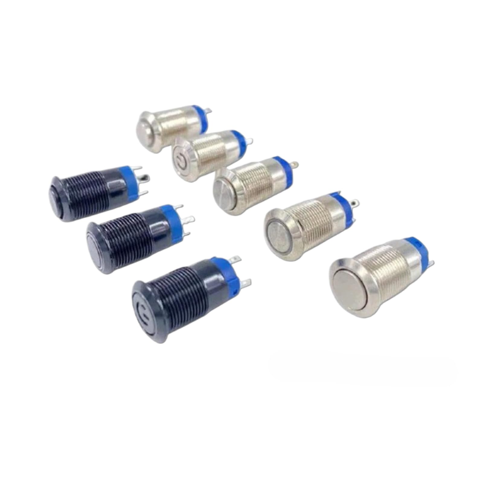 Interruptor con autobloqueo de 12mm para salpicaderos de coches y camper