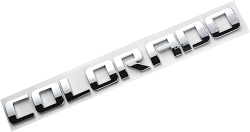 Aimoll 1 emblema de letras de Colorado, insignias adhesivas 3D brillantes para GM Silverado (cromado)