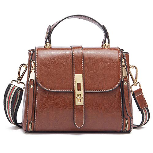 zhongningyifeng Bolso bandolera para mujer Bolso de hombro Cuero suave Bolso de moda impermeable Actualización pequeña Cover