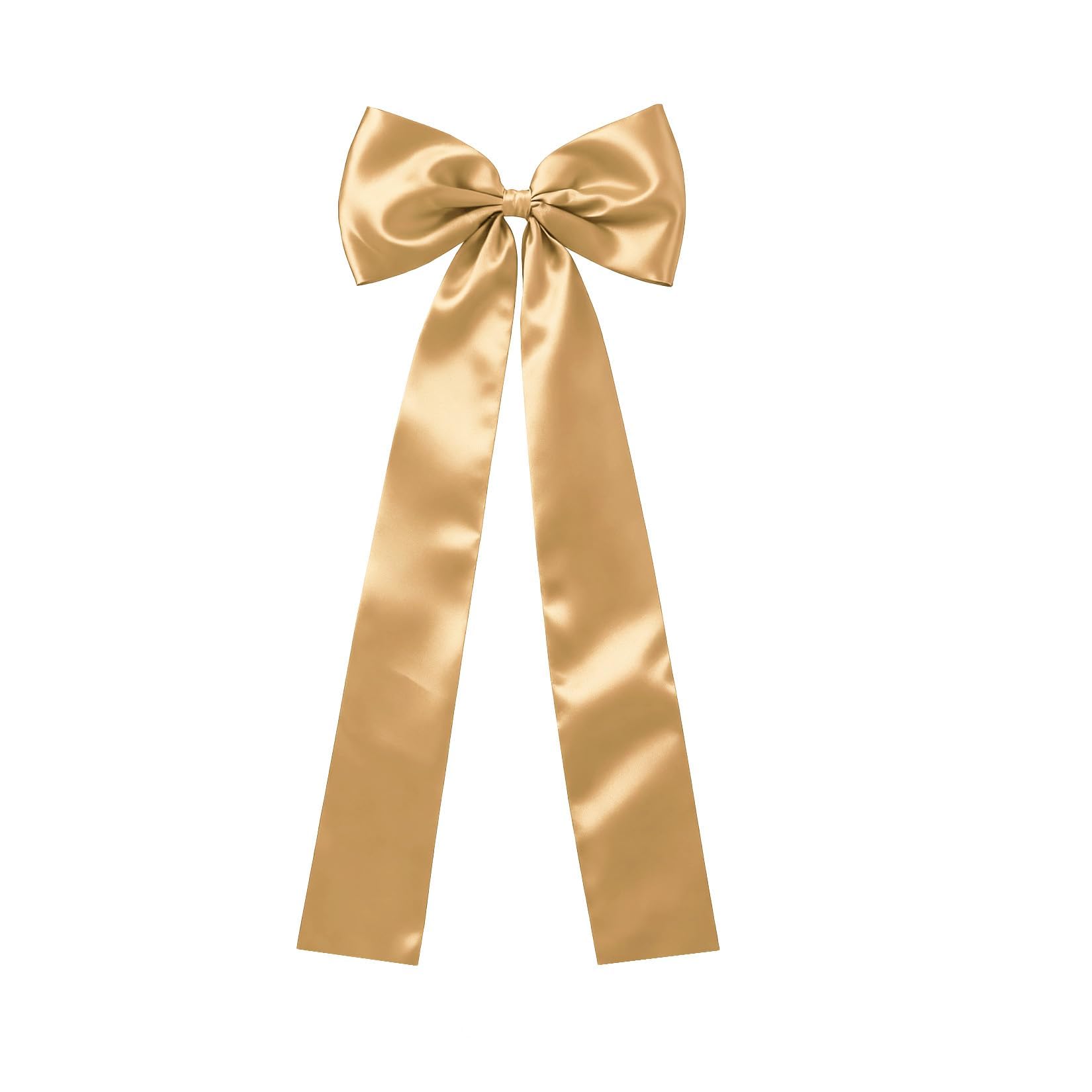 Large Red & Gold Christmas Tree Topper Bow – 60x160cm Classic Xmas Wreath & Tree Top Bow for Holiday, Wedding & Party Decoration