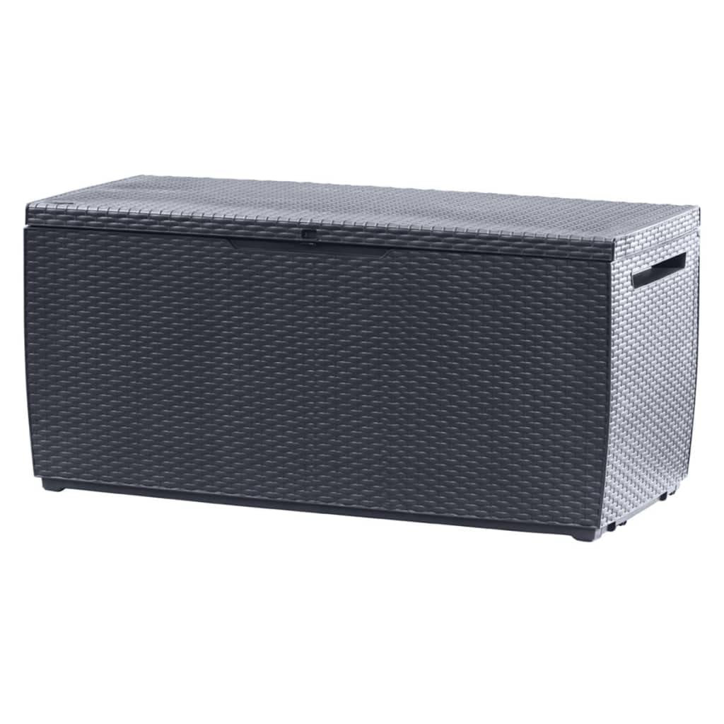 Keter 123 x 53,5 x 57 cm Capri zewnętrzne plastikowe pudełko do przechowywania mebli ogrodowych - grafit