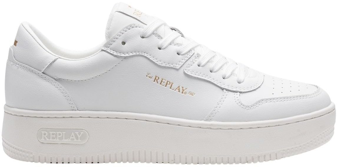 Replay Men's Epic High M Base Block Trainers, 061 White, 41 EU, 061 White, 7 UK