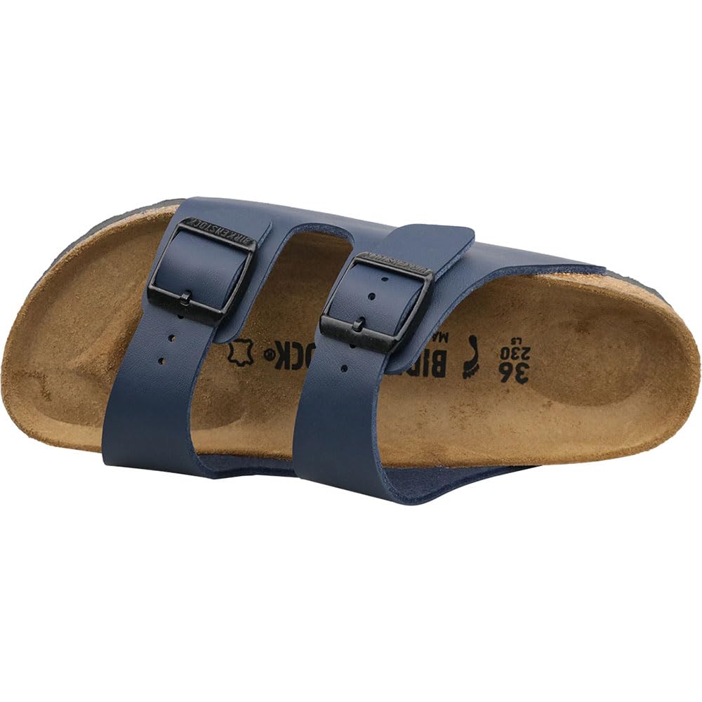 Birkenstock Women's Arizona Birkibuc Sandal, Blue, 7-7.5