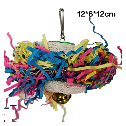 Vogelspeelgoed 5 stks Parrot Speelgoed Set Kleurrijke Vogel Kauwen Foerageren Hangende Loofah Speelgoed voor kleine… - Afbeelding 5