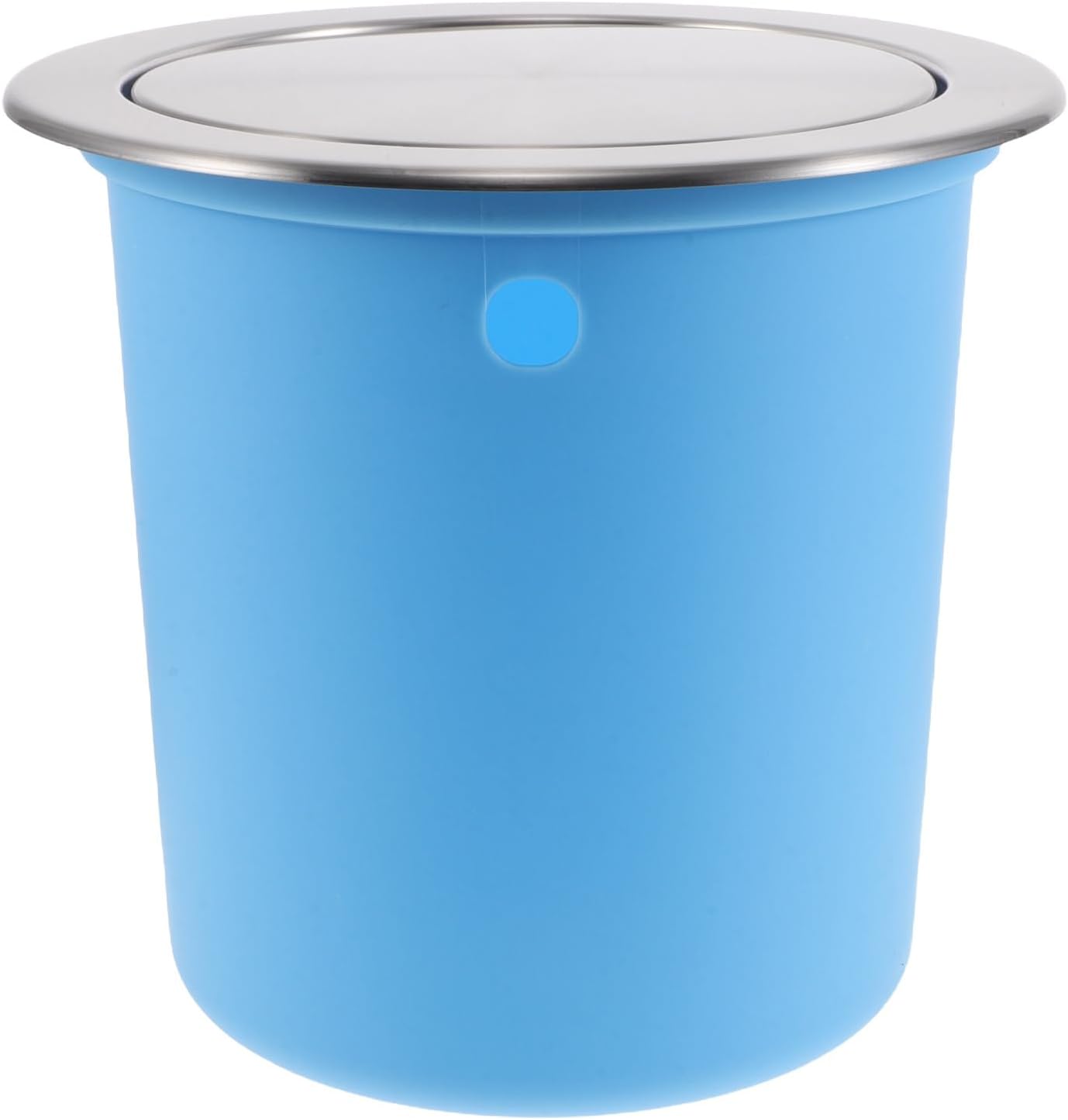 GLEAVI Embedded Trash Can: Countertop Inset Bin Food Waste Compost Bin - Built-in Waste Can with Swing Top Lid - Drop-in Recessed Wastebasket